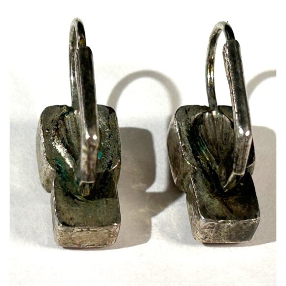 Sterling Silver Drop Earrings With Purple & Pink Gemstones - Picture 8 of 9